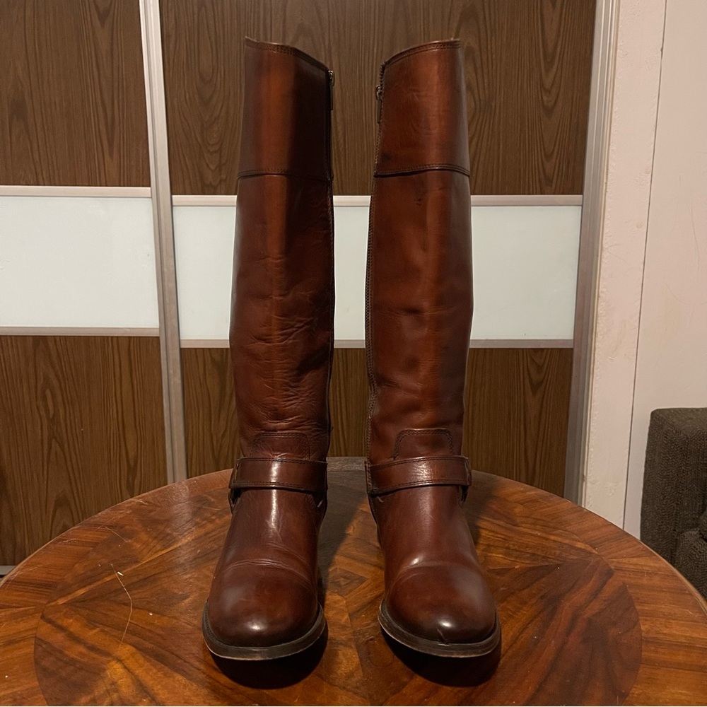 Frye Brown Leather Knee-High Boots Size 8